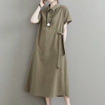 쉬블림로브 스트랩 버튼카라 원피스 리비아 GW2000