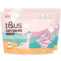 아이앤어스 3챔버 캡슐 세탁세제, 30개입, 2팩