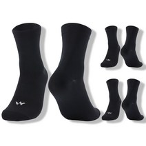 윈어블 자전거 사이클 라이딩 양말 3족 세트 6P 국내생산, 03.  3set 블랙 M (230~255mm)