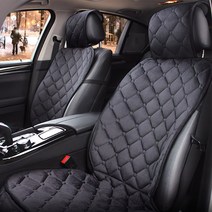 쮸샵 베리뉴티볼리 극세사시트커버 bmwx3m 겨울방석 볼보v40크로스컨트리 겨울시트 차량용 뉴스포티지시트커버 차시트 카시트 자동차시트 락킵 넥쏘, 01. 락킵 앞좌석 겨울시트 1P 블랙