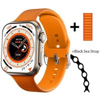 밀링 커터 CX8 Ultra Smart Watch 8 Men LS8 Women Blue Tooth Call Smartwatch Waterproof Series8 Wireless C, orange a 2 straps 2, Wireless Charging
