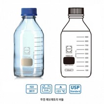 랩바틀 눈금 유리 샘플병 메디아병 100ml 연구교재 연구기자재 연구수업 실험기자재 과학교구 실험실, 1개, 샘플병 500ml
