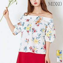 미쏘 트로피칼 오프숄더 블라우스 MIWBW9703S