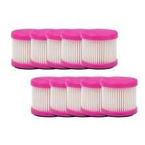 침구 청소기 진드기 살균 침대청소기 이불 강아지 제거 장비 액세서리 필터 요소에 대 한 10pcs d-607602602a608 hepa, 하얀