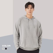 콜핑 2044TK528M 보온 세미오버핏 무지 남자 겨울 기모 후드티