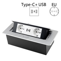 디자인 멀티탭 socket in the countertop table 팝업 콘센트 with usb 충전 hdmi rj45 for, 2 소켓 유형 c, 2-250v(느린 팝업)