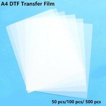 500 pcs a4 직접 전송 인쇄 용지 t 셔츠 패브릭 dtf 프린터 열전달 필름 dtf, 단면 500pcs
