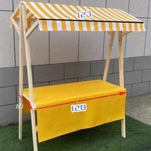 가판대 판매대 이동식 플리마켓 접이식 좌판대 판매 트럭 나무로 되는 움직일 수 있는 비계 시장 진열대 이동할 작은 매점 야시장 선반, 없음, 3. 노란색과 흰색 접이식 크기 12760200 높이