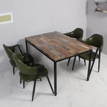 비올렛 조립형 4B 4인용세트 식탁 카페 업소용 테이블 조립다리 lpm상판, 카키4개, 26.블랙, 600x1200