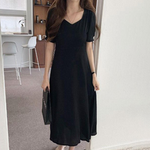 [레티고] 린넨 A라인 데일리 롱 원피스
