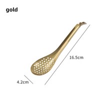 캐비어 소쿠리 퐁듀 필터 가정용 도구 분자 요리 미식가 서양 요리사 스푼 주방 가제트, 2.gold