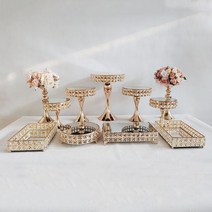 케이크스탠드 3단 2단 트레이 디저트 스퀘어 크리스탈 컵케이크 랙 생일 케이크 스탠딩 플레이트 한 벌 당 3 개-11 개296111, 11pcs in set