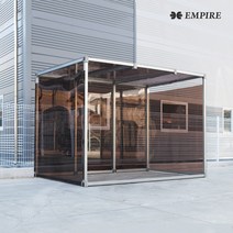 엠파이어 흡연실 자연환기형 가로3m x 세로1m x 높이2m, 30각  3x1x2 반오픈형