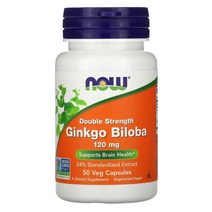 나우푸드 징크 빌로바 은행잎추출물 더블스트렝스 120 mg 50 식물성 캡슐es, 50 Count