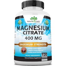 구연산 마그네슘 400 mg 근육 소화 필수 미네랄 120정, 기본