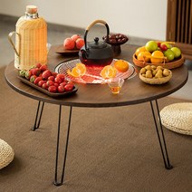 WISFOR 원형 화로 캠핑 테이블 숯불 스텐 로스터 불리형 800mm