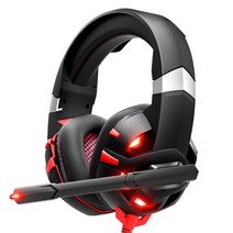 ANKRIC 헤드폰 K2PRO 게임용 헤드셋 헤드 마운트 게임 온라인 게임 PS4 컴퓨터 유선 스테레오 헤드셋 블루투스헤드폰, RUNMUS 브랜드 블랙과 레드