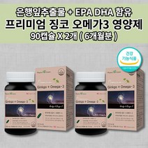 두뇌 뇌 건강 혈관 질환 기억력 기억 기능 장애 증상 저하 감퇴 개선 예방 향상 기억력에 뇌에 좋은 콜레스테롤 중성지방 낮추는 혈액순환 징코 오메가3 영양제 800mg 90캡슐, 2개