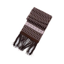 [천삼백케이] [스카프홀릭] 디오니 scarf (브라운) - [수입 스카프] 럭셔리 남성용 양면 남자 실크 테슬 롱 스카프