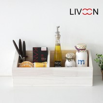 커피 정리함 티백 차 수납 보관함 트레이 탕비실 정리 원목 우드 다용도정리함 박스, 1개, 화이트