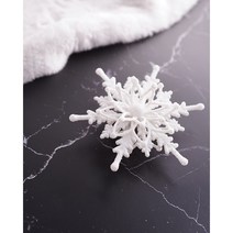 [올리브덴] 눈송이 눈꽃오너먼트 순록 화이트 크리스마스오너먼트 트리장식 5type, 입체 큰눈송이 1p