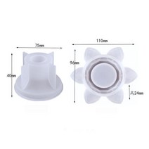 불박기 금박기계 DIY 크리 에이 티브 로터스 리프 캔들 홀더 실리콘 몰드 미러 스토리지 기본 상자 크리스탈 에폭시 수지 금형, 2.01