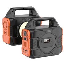 인산철파워뱅크 캠핑용배터리 올인원 파워뱅크 220v 110v power station solar generator 300w 홈 휴대용 전원 공급 장치 은행 80000mah 야외, 주황색, 에게
