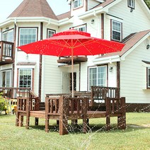 드라마원목가구 야외용 소나무원목 평상 가로120cm*세로120cm 다양한펜스활용 멀티평상, 투명