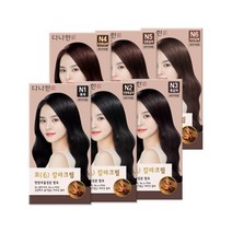 다나한 모 칼라 크림 염색약, 3개, N5 진한갈색
