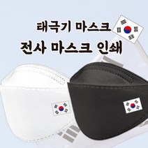 대한민국 태극기 인쇄 마스크 대형 중형 소형 새부리형 2D 3D 화이트 블랙 - 엠자재로
