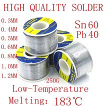 250g 0.5mm 용접 반합 솔더 와이어 저온 융점 60/40 로진 코어 플럭스 전기 납땜 인두 액세서리, 01 250g_08 1.5mm