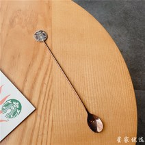스타벅스 세트 포크 젓가락 티스푼 머들러 숟가락 파우치 휴대용 케이스 대만 한정판 캠핑 수저, 여신스푼 로즈골드 1개