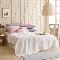 대나무섬유 엠보싱얇은이불 피그먼트워싱패드, 화이트