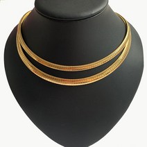 스네이크목걸이 뱀줄목걸이 18k 14k 실버 두줄 목걸이 초커 스테인레스 스틸 목걸이 쥬얼리 칼라 스타일 골