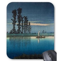 가와세 토미즈 “우호리의 황혼의 마우스 패드:포토 패드(우키요에 시리즈)(세로 위치)