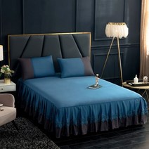 레이스 100% 면 더블 맞춤법 침대 스커트 매트리스 커버 160x200 140x200 133x72Fabric 침실 장식 통기성, bed skirt lan_120x200cm 1pc