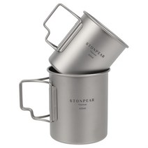 티타늄 캠핑 컵 머그컵 300/450ml 티타늄컵 티타늄머그컵 초경량컵, 300ml 티타늄 컵 TS300