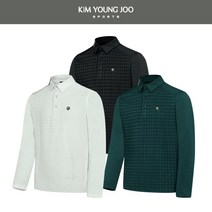 김영주스포츠 남성 자카드 스판 골프 티셔츠 봄가을용 MT1726