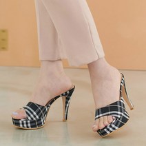 [무료배송Anais(아나이스)]로톤리_S_10.5cm 체크 가보시 뮬