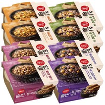 CJ 햇반 솥반 4종세트(꿀약 뿌리채소 통곡물 흑미밤찰밥) 각2개씩 총 8개, 1세트