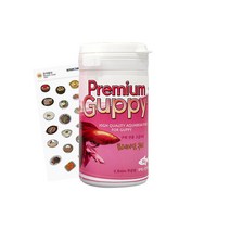 프리미엄 구피 사료 30g 열대어 먹이 관상용 물고기 밥 아쿠아 펫 푸드 천천히 가라앉는 부상식 수질 개선, 프리미엄 구피 30g(사은품증정)