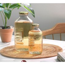 추억의 오렌지 유리 주스병 델몬트 보리차 물병 유리병 레트로 인테리어 감성 소품 2사이즈, 1.5L, 1개