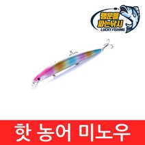 (행운을파는낚시) 핫 농어 미노우(18CM 24.5g) 하드베이트 플로팅미노우 농어 루어, 02. HOTNM-무지개(26g)