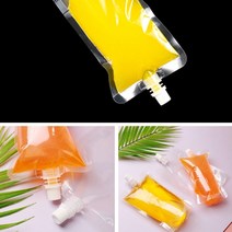스파우트 음료 육수 주스 즙 캡 파우치 용기 투명 팩, 파우치음료팩, 150ml, 1개