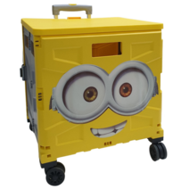 접이식카트 대형 4바퀴 손수레 마트 장바구니 캠핑 핸드 폴딩 쇼핑카트, 옐로우/그레이, 1개