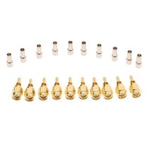 RG316 RG174 케이블용 2x10pcs SMA 남성 크림프 스트레이트 RF 동축 커넥터, 20x7x7mm, 황금, 구리