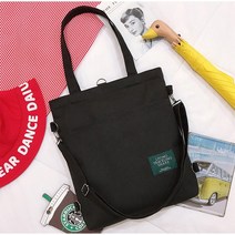 일월전빵 리빙 투포켓 남녀공용 캔버스가방 에코백 크로스백