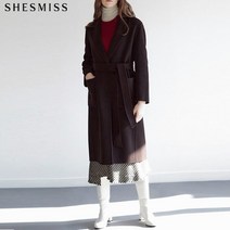 [쉬즈미스] 고품격에디션 벨티드 울 핸드메이드 코트