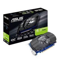 Asus 지포스 GT 1030 2GB 피닉스 팬 OC 에디션 HDMI DVI 그래픽 카드(PH-GT1030-O2G, Graphic Card