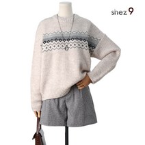 쉬즈넘버나인 노르딕 라운드 니트w